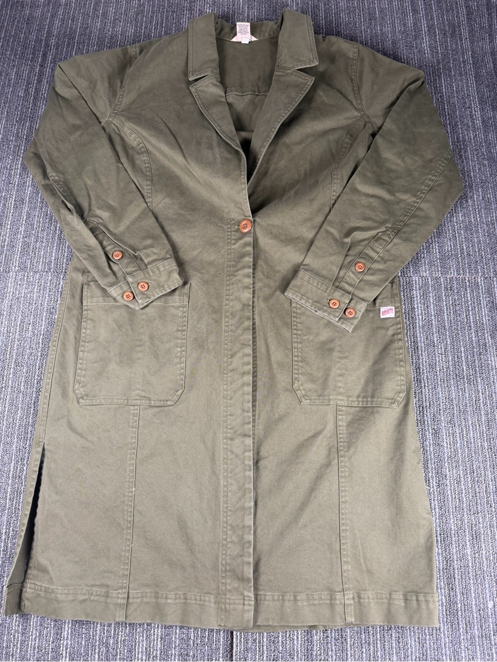 Duluth Trading Co. Olive Green Women's Utility Trench Coat Size M